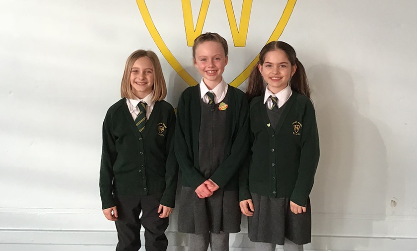 LOVELY TOUCH: School trio from Pinner helped organise fundraising day to fight Australian bushfires 