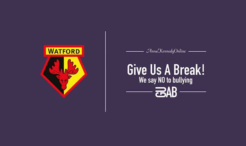 ANTI-BULLYING WEEK: Watford FC support Give Us A Break campaign